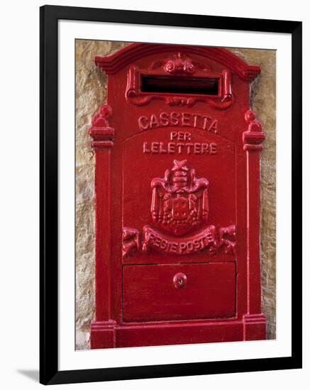 Malta, Europe, a Coloured Letter Box, Normally Found in Village or Town Cores Complimenting Colourf-Ken Scicluna-Framed Photographic Print