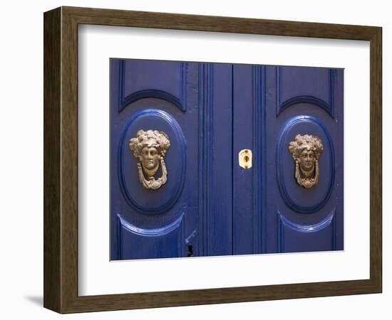 Malta, Europe, Ornamental Door Knobs Found on an Old House in Rabat-Ken Scicluna-Framed Photographic Print