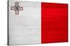 Malta Flag Design with Wood Patterning - Flags of the World Series-Philippe Hugonnard-Stretched Canvas