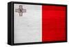 Malta Flag Design with Wood Patterning - Flags of the World Series-Philippe Hugonnard-Framed Stretched Canvas