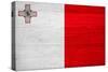 Malta Flag Design with Wood Patterning - Flags of the World Series-Philippe Hugonnard-Stretched Canvas