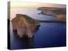 Malta, Gozo, Dwejra; 'Fungus Rock' Named So, Because of the Plant Growing on It-Ken Sciclina-Stretched Canvas