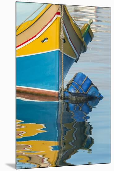 Malta, Marsaxlokk, traditional fishing boat detail-Rob Tilley-Mounted Premium Photographic Print