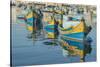 Malta, Marsaxlokk, Traditional Fishing Boats-Rob Tilley-Stretched Canvas