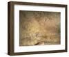 Malta, Paola, Hal Saflieni Hypogeum, Oracle Room with Volute Red Decorations-null-Framed Giclee Print