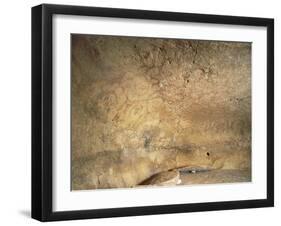 Malta, Paola, Hal Saflieni Hypogeum, Oracle Room with Volute Red Decorations-null-Framed Giclee Print