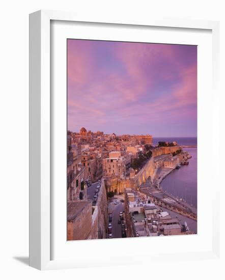 Malta, Valletta, City View from Upper Barrakka Gardens-Walter Bibikow-Framed Photographic Print