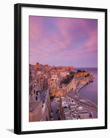 Malta, Valletta, City View from Upper Barrakka Gardens-Walter Bibikow-Framed Photographic Print