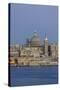 Malta, Valletta, historic skyline at Dusk-Rob Tilley-Stretched Canvas