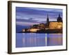 Malta, Valletta, Marsamxett Harbor and City Walls-Walter Bibikow-Framed Photographic Print