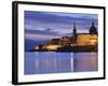 Malta, Valletta, Marsamxett Harbor and City Walls-Walter Bibikow-Framed Photographic Print