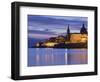 Malta, Valletta, Marsamxett Harbor and City Walls-Walter Bibikow-Framed Photographic Print