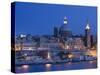 Malta, Valletta, Skyline with St; Paul's Anglican Cathedral and Carmelite Church from Sliema-Walter Bibikow-Stretched Canvas