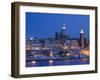 Malta, Valletta, Skyline with St; Paul's Anglican Cathedral and Carmelite Church from Sliema-Walter Bibikow-Framed Photographic Print