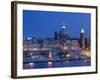 Malta, Valletta, Skyline with St; Paul's Anglican Cathedral and Carmelite Church from Sliema-Walter Bibikow-Framed Photographic Print