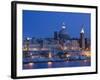 Malta, Valletta, Skyline with St; Paul's Anglican Cathedral and Carmelite Church from Sliema-Walter Bibikow-Framed Photographic Print