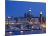 Malta, Valletta, Skyline with St; Paul's Anglican Cathedral and Carmelite Church from Sliema-Walter Bibikow-Mounted Photographic Print