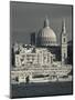 Malta, Valletta, Skyline with St; Paul's Anglican Cathedral and Carmelite Church from Sliema-Walter Bibikow-Mounted Photographic Print