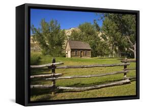 Maltese Cross Cabin, Theodore Roosevelt National Park, Medora, North Dakota, USA-Richard Cummins-Framed Stretched Canvas