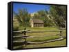 Maltese Cross Cabin, Theodore Roosevelt National Park, Medora, North Dakota, USA-Richard Cummins-Framed Stretched Canvas