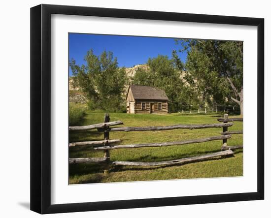 Maltese Cross Cabin, Theodore Roosevelt National Park, Medora, North Dakota, USA-Richard Cummins-Framed Photographic Print