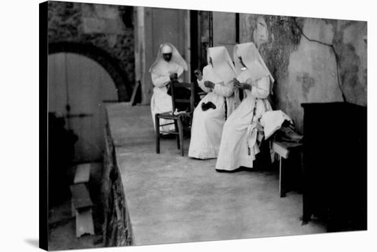 Maltese Cross Hospital. Nurses Nuns in a Moment of Relax-null-Stretched Canvas