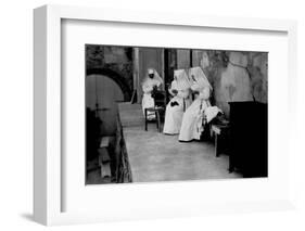 Maltese Cross Hospital. Nurses Nuns in a Moment of Relax-null-Framed Photographic Print