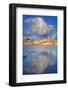 Maltese Islands, Gozo, Southern Europe. Sea Clouds and Houses in Marsalforn.-Ken Scicluna-Framed Photographic Print