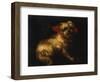 Maltese Terrier with a Red Collar-School of Madrid-Framed Giclee Print