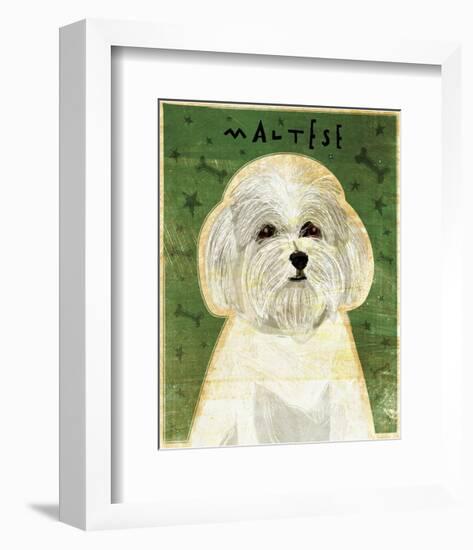 Maltese-John W^ Golden-Framed Art Print