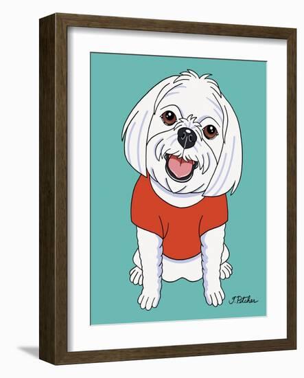 Maltese-Tomoyo Pitcher-Framed Giclee Print