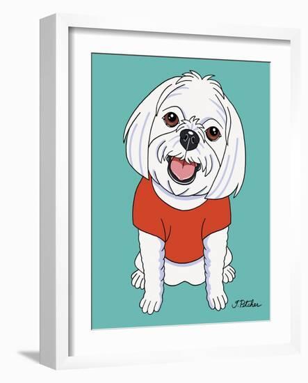 Maltese-Tomoyo Pitcher-Framed Giclee Print