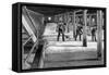 Malting Floor in an American Brewery, 1885-null-Framed Stretched Canvas