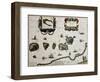 Maluku Island Old Map. Created By Willem Blaeu, Published In Amsterdam 1630-marzolino-Framed Art Print