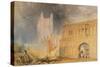 Malvern Abbey and Gate, Worcestershire, C.1830-J. M. W. Turner-Stretched Canvas