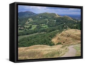 Malvern Hills, from British Camp, Hereford & Worcester, England, United Kingdom-Roy Rainford-Framed Stretched Canvas