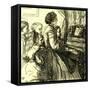 Mama at the Piano U.S.A. Teaching Little Songs to Little Ones Who are to Sing Them 1866 United Stat-null-Framed Stretched Canvas