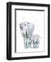 Mama Elephant-Katrina Pete-Framed Art Print