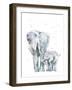 Mama Elephant-Katrina Pete-Framed Art Print