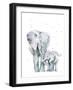 Mama Elephant-Katrina Pete-Framed Art Print