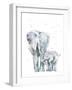 Mama Elephant-Katrina Pete-Framed Art Print