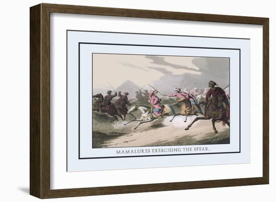 Mamalukes Exercising the Spear-J.h. Clark-Framed Art Print