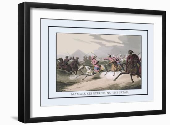 Mamalukes Exercising the Spear-J.h. Clark-Framed Art Print