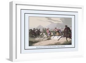 Mamalukes Exercising the Spear-J.h. Clark-Framed Art Print