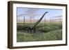 Mamenchisaurus Walking Through Wetlands-Stocktrek Images-Framed Art Print