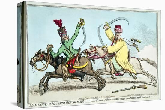 Mamlouk Et Hussard Republicain-James Gillray-Stretched Canvas