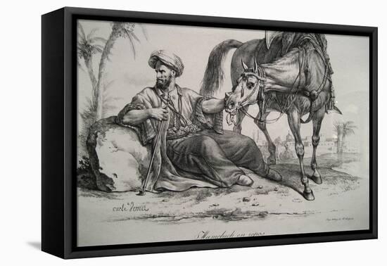 Mamluk Resting-Antoine Charles Horace Vernet-Framed Stretched Canvas