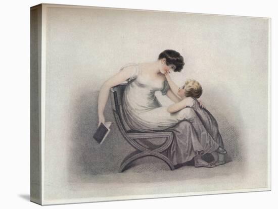'Mamma, Don't Make Me Beg in Vain, Please Read That Pretty Book Again', c1808-Adam Buck-Stretched Canvas