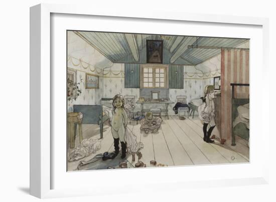 Mamma's and the Small Girl's Room, from 'A Home' series, c.1895-Carl Larsson-Framed Giclee Print