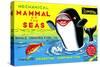 Mammal of the Seas: Whale Chasing Fish-null-Stretched Canvas